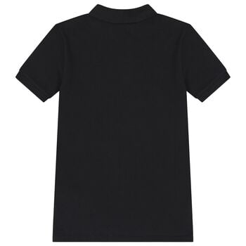 Boys Black Logo Polo Shirt