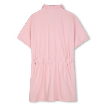 Girls Pink Logo Polo Dress