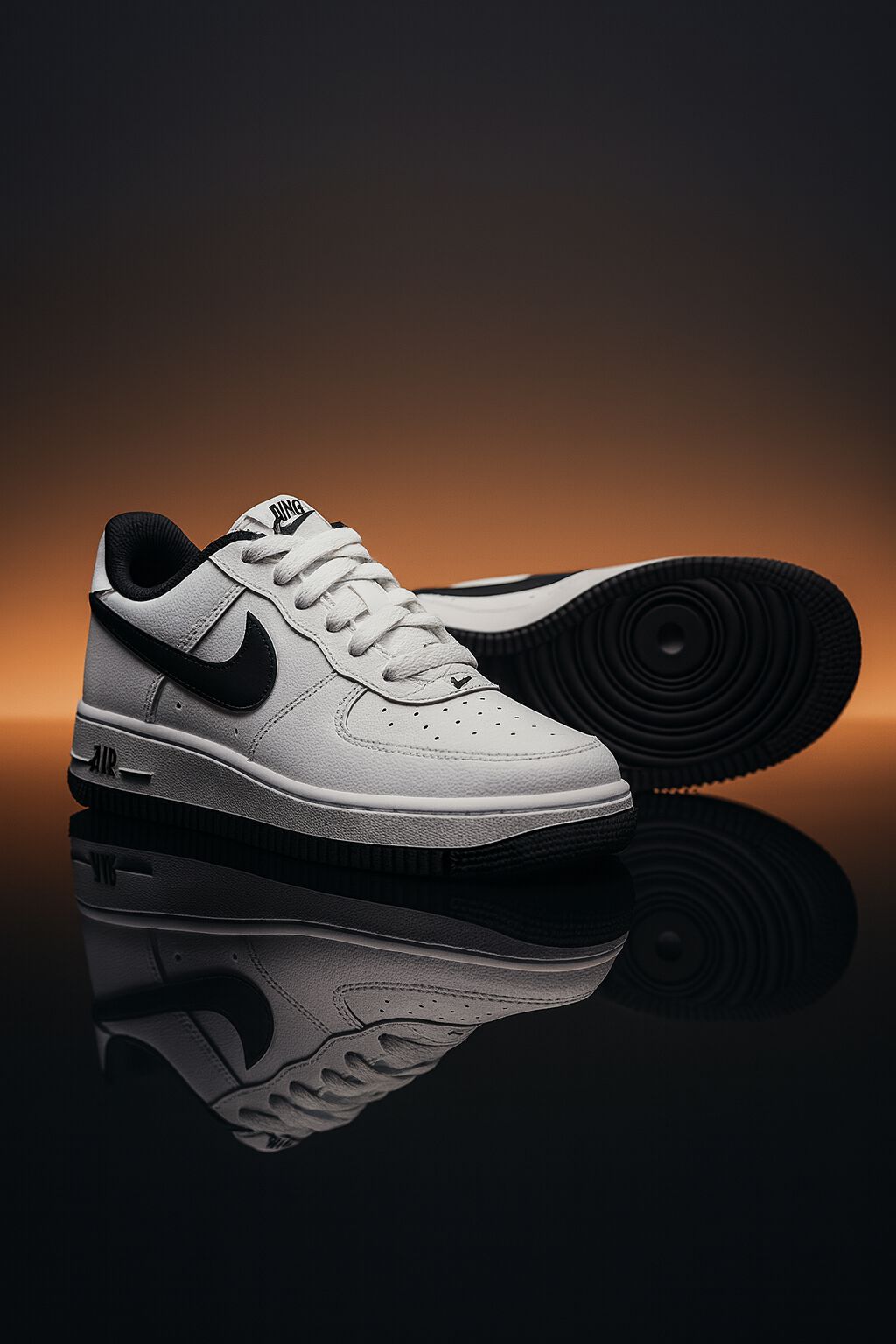Nike Kids White & Black Air Force 1 Trainers | Junior Couture USA