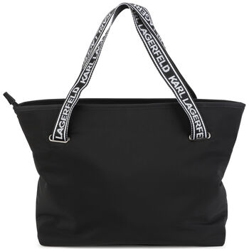 Girls Black Logo Tote Bag
