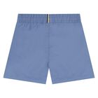 Younger Boys Blue Logo Swim Shorts, 4, hi-res