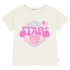 Girls Ivory Embellished T-Shirt, 1, hi-res