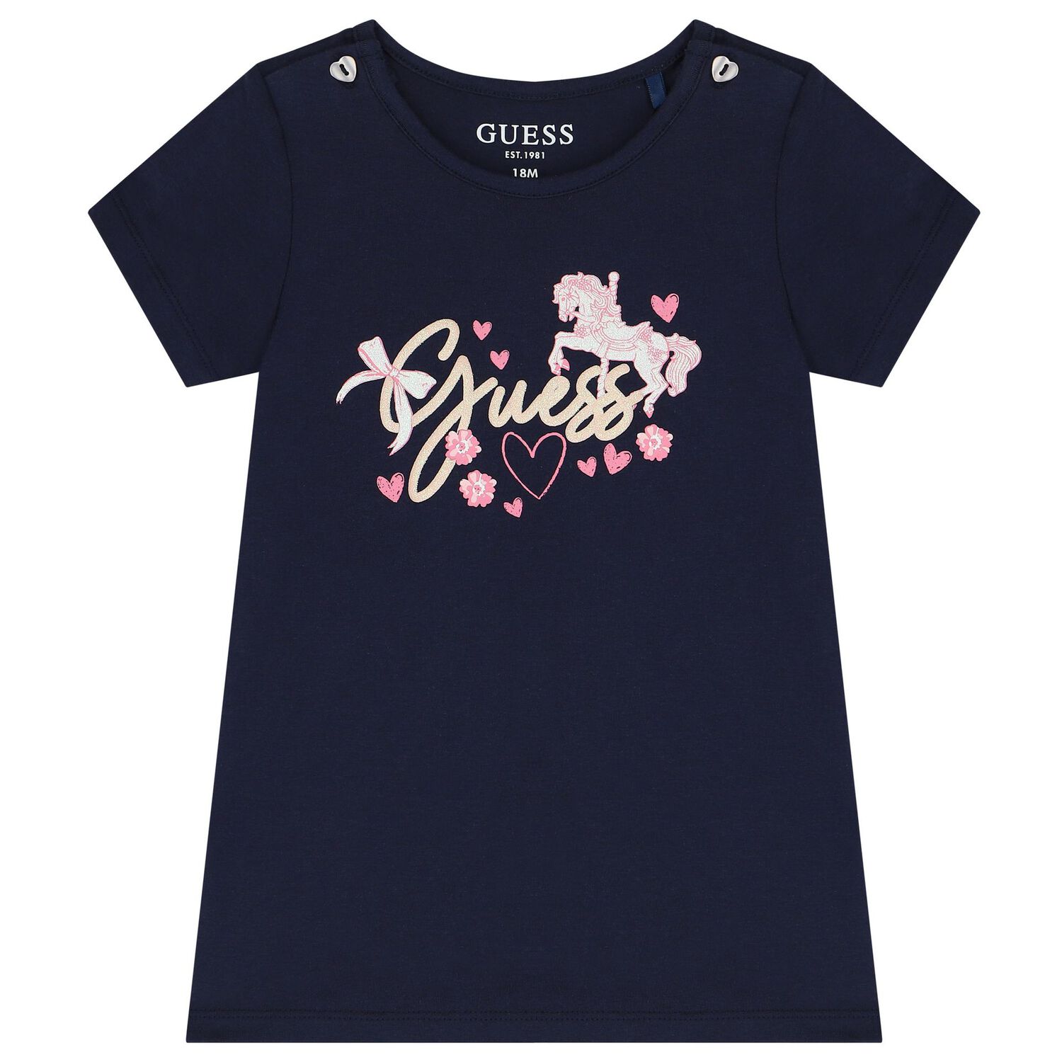  طقم بنات ليغنز بطبعه الزهور باللون الكحلي و الوردي, 2, hi-res