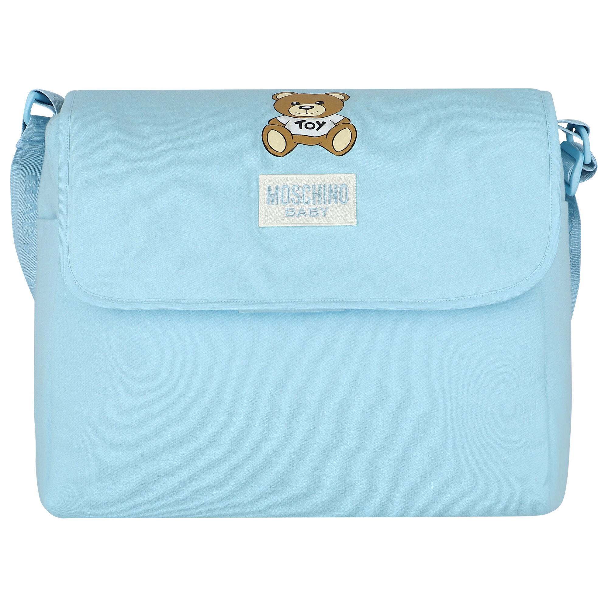 Baby blue moschino bag sales
