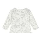 Grey & White Toile De Jouy Cotton Baby Pyjamas, 2, hi-res