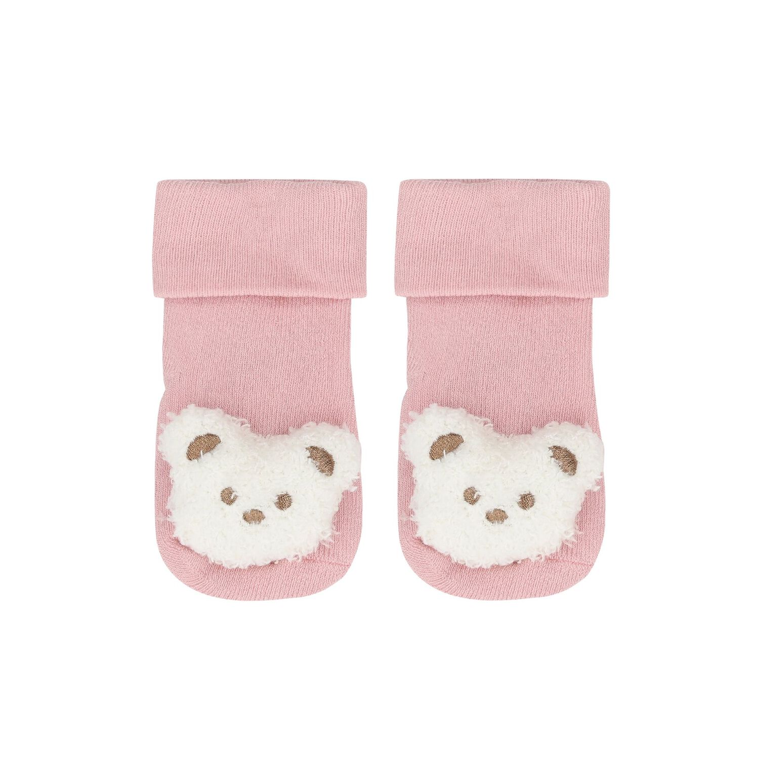 Baby Girls Pink Bear Hat & Socks Set, 3, hi-res image number null