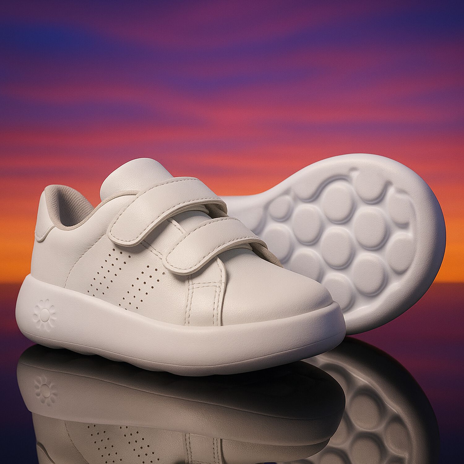 White Logo Velcro Bubblecomfy Trainers, 1, hi-res