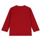 توب اولاد باكمام طويله بالشعار باللون الاحمر , 3, hi-res