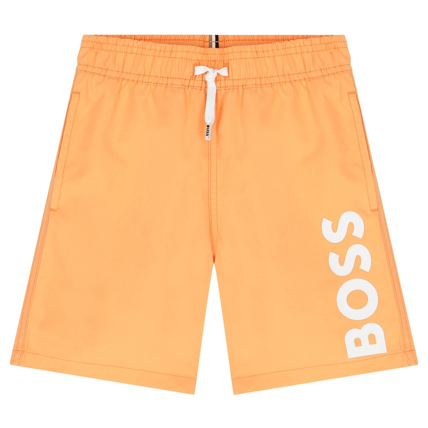 Boys Orange Logo Swim Shorts, 2, hi-res image number null