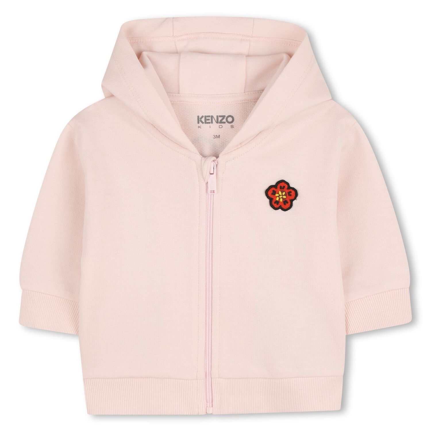 Younger Girls Pink & Ivory Boke Flower Tracksuit Set, 1, hi-res