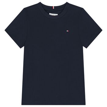 Boys Navy Blue Logo T-Shirt