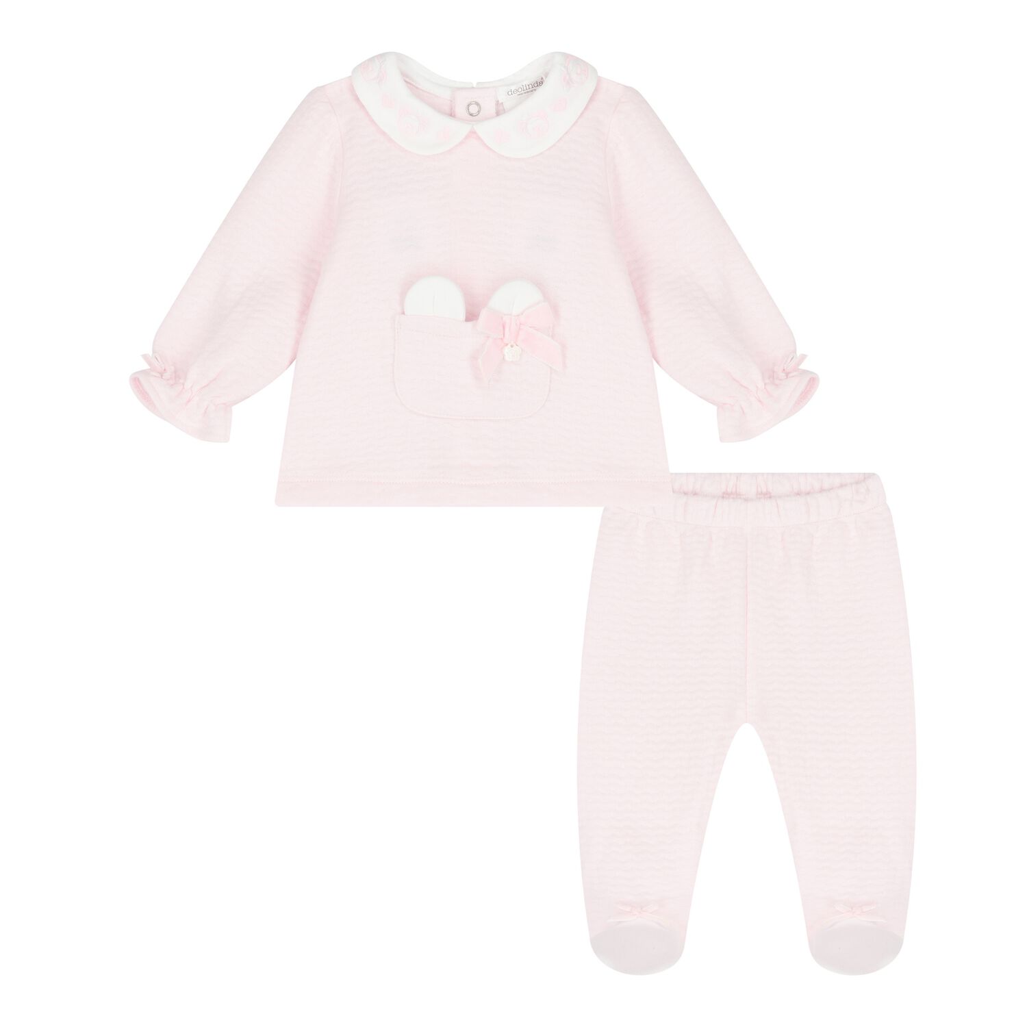 Baby Girls Pink 2 Piece Babygrow, 1, hi-res