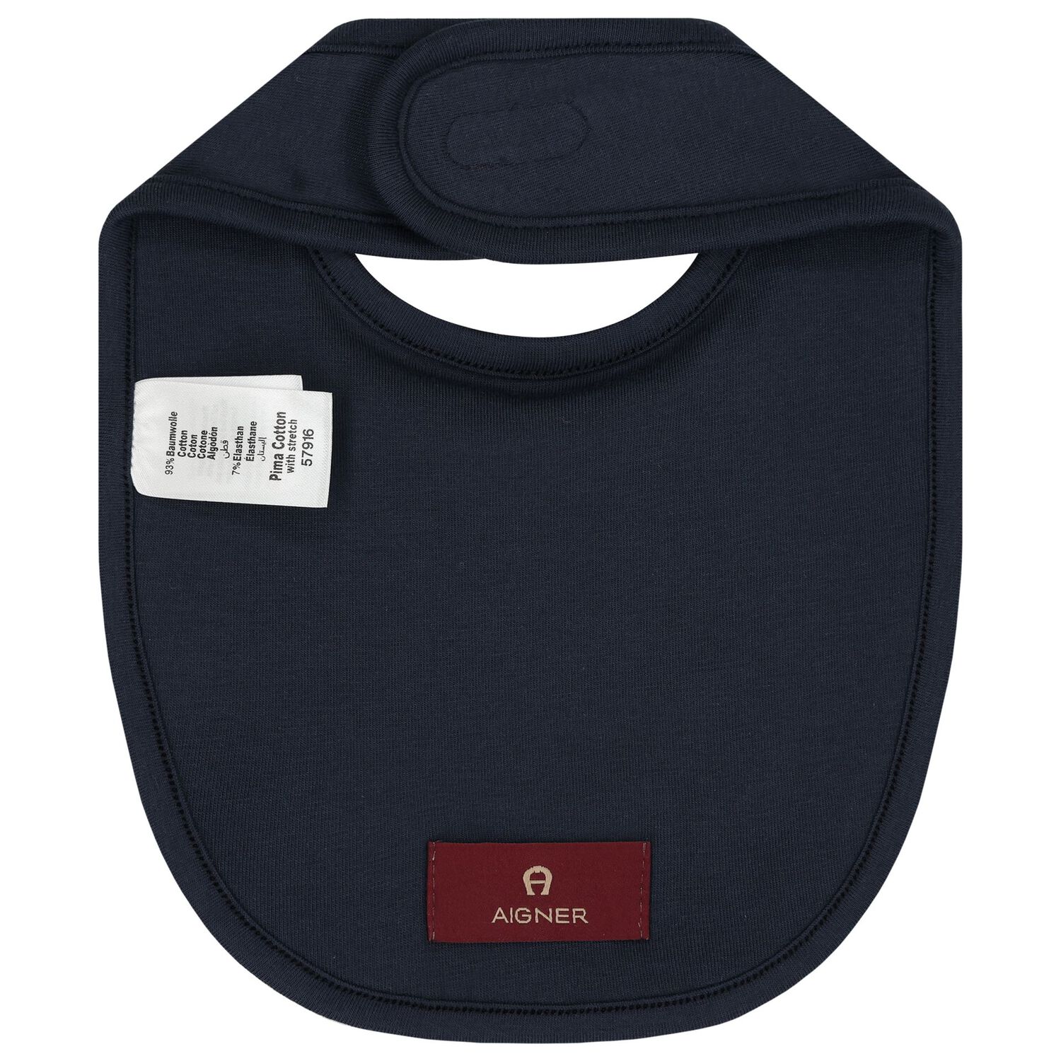 Baby Boys Navy Blue Logo Bib, 2, hi-res image number null