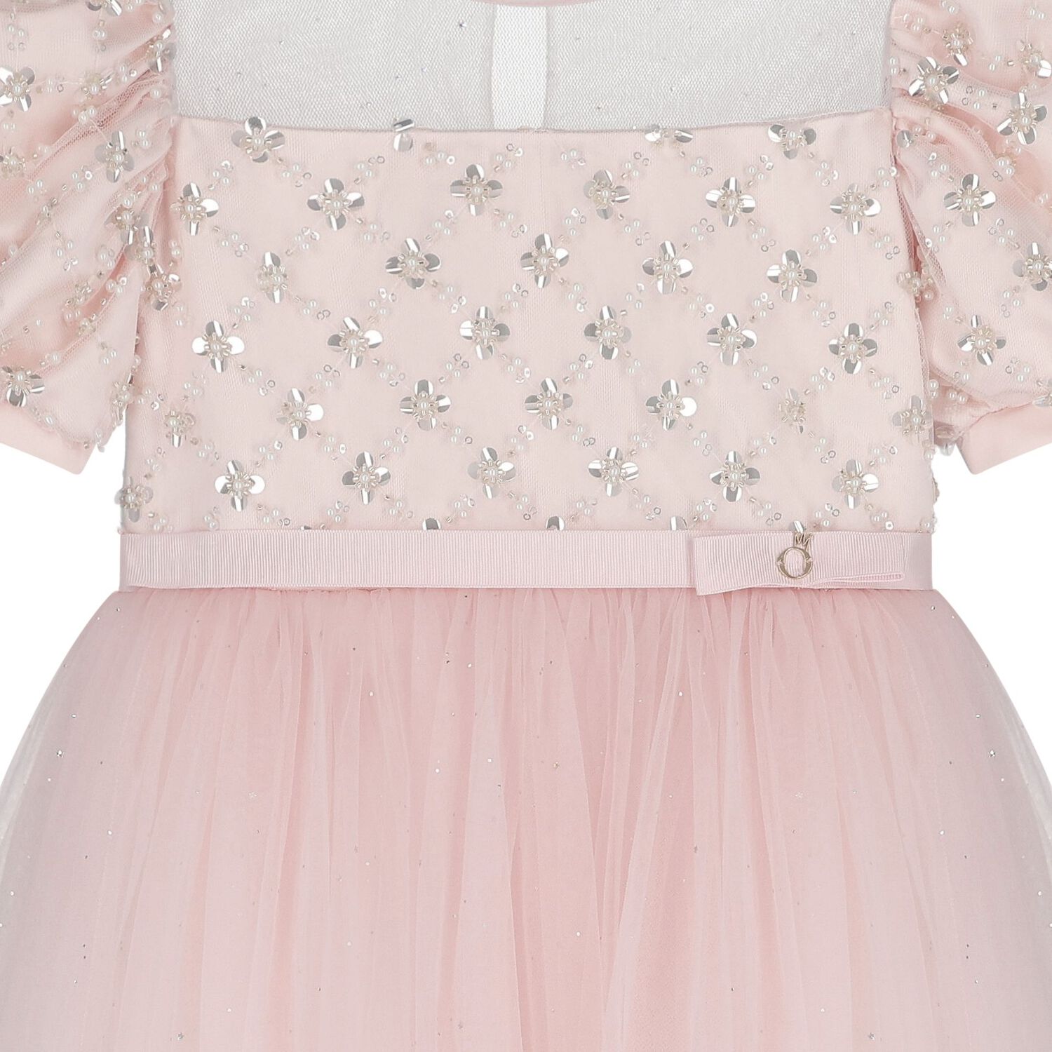 Girls Pink Sequin Tulle Dress, 1, hi-res
