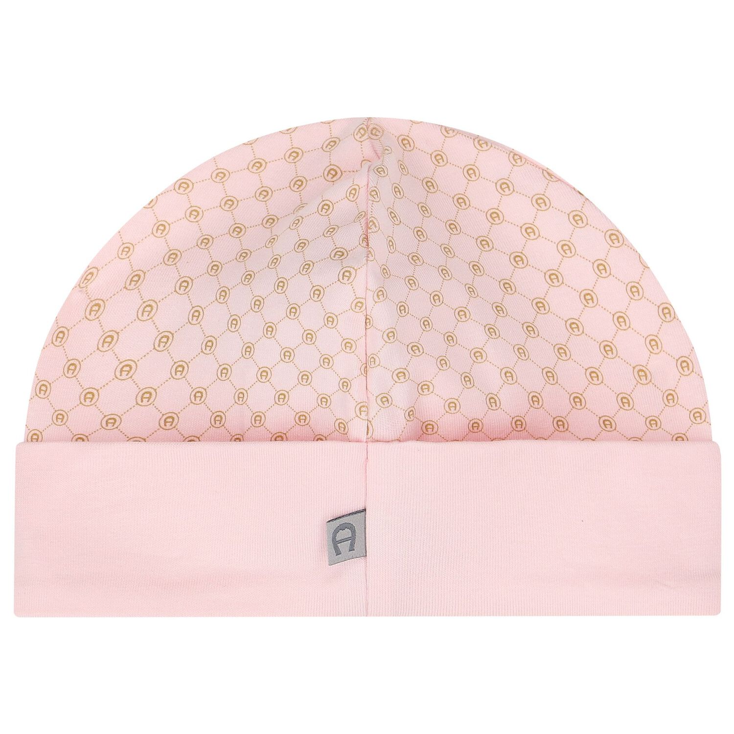 Baby Girls Pink & Gold Logo Hat, 3, hi-res image number null