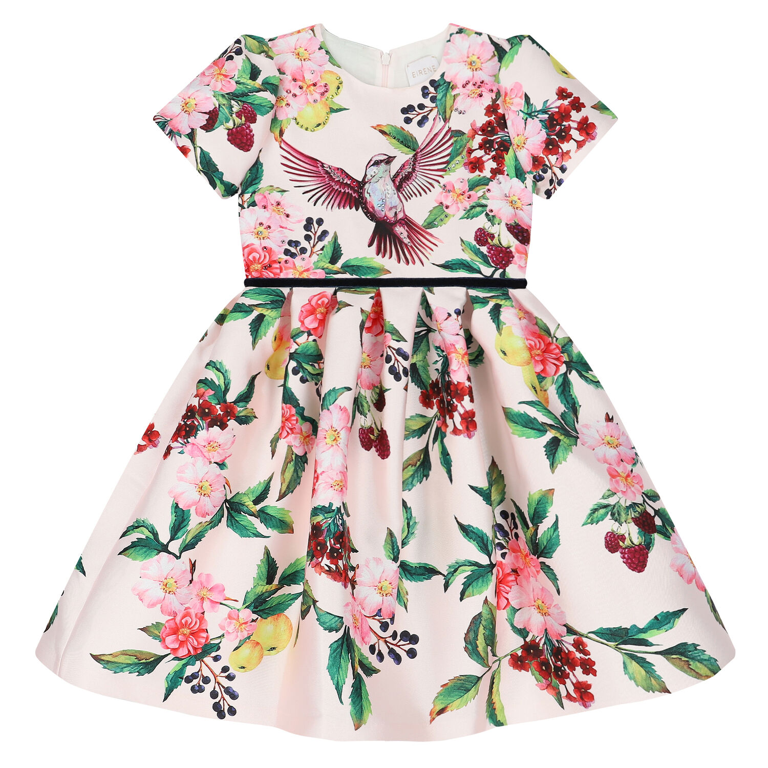Girls Pink Satin Special Occasion Dress, 1, hi-res image number null