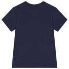 Boys Navy Blue Logo T-Shirt, 4, hi-res