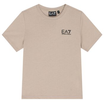Boys Beige Logo T-Shirt
