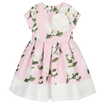 Girls Pink Floral Dress