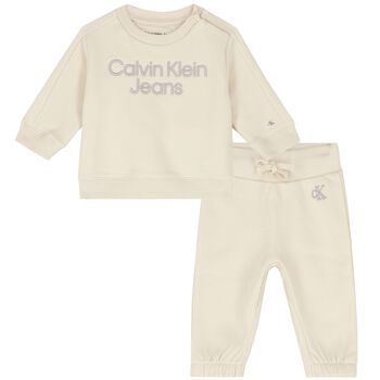 Beige Logo Tracksuit