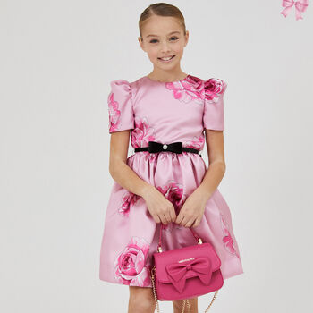 Girls Pink Roses Dress