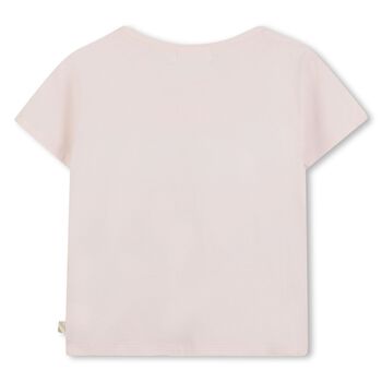 Girls Pink Embellished T-Shirt