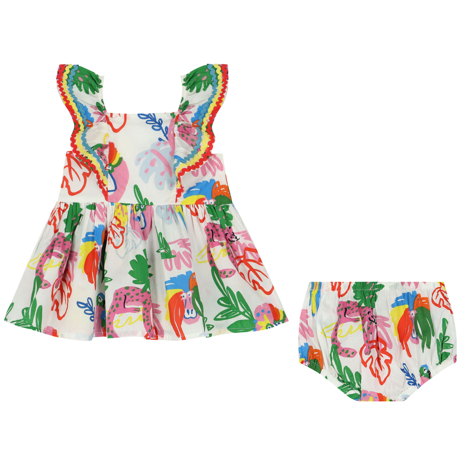 Younger Girls Colourful Dress Set, 1, hi-res