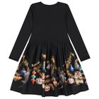 Girls Black Christmas Bauble Dress, 3, hi-res