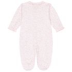 Baby Girls White & Pink Royal Babygrow, 1, hi-res