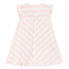 Baby Girls Pink & White Striped Dress, 1, hi-res