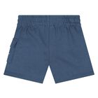 Younger Boys Blue Logo Shorts Set, 1, hi-res