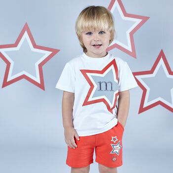 Boys Red Logo Shorts