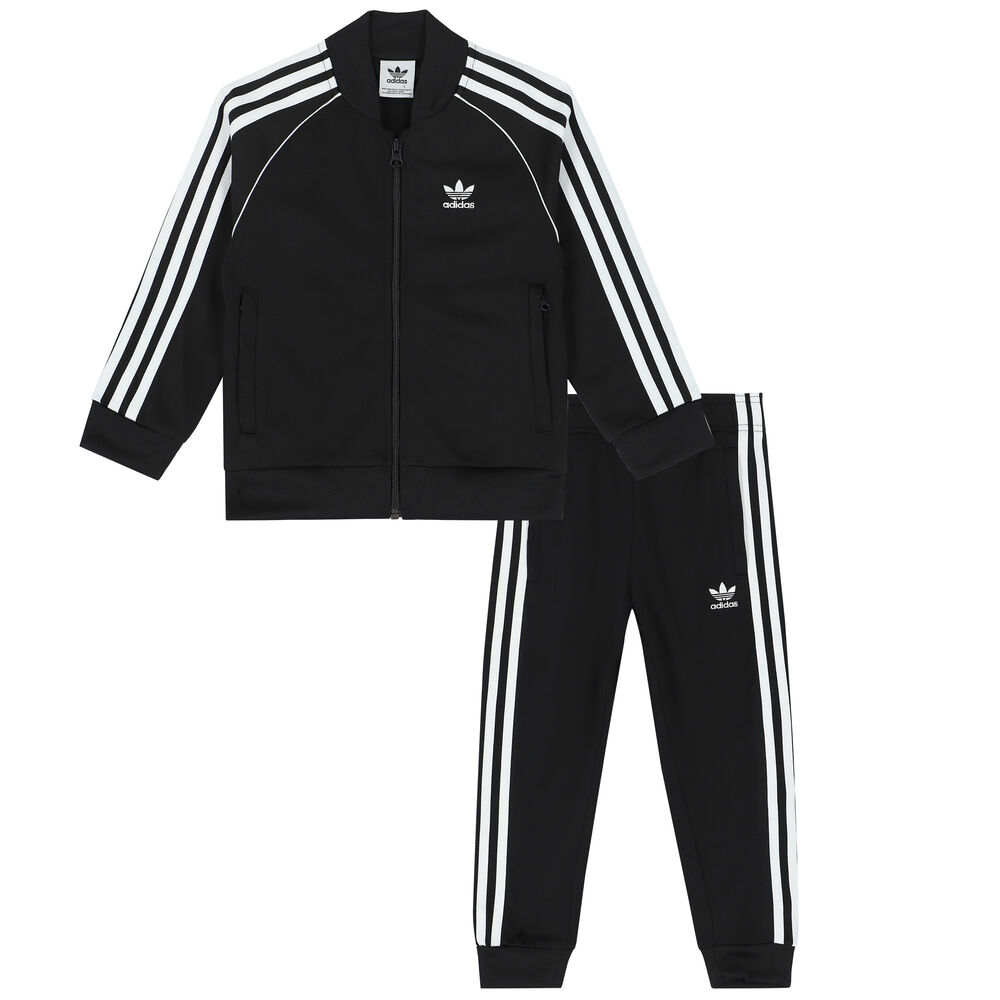 adidas Originals Black Logo Tracksuit | Junior Couture USA