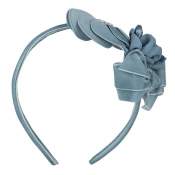 Girls Blue Floral Hairband