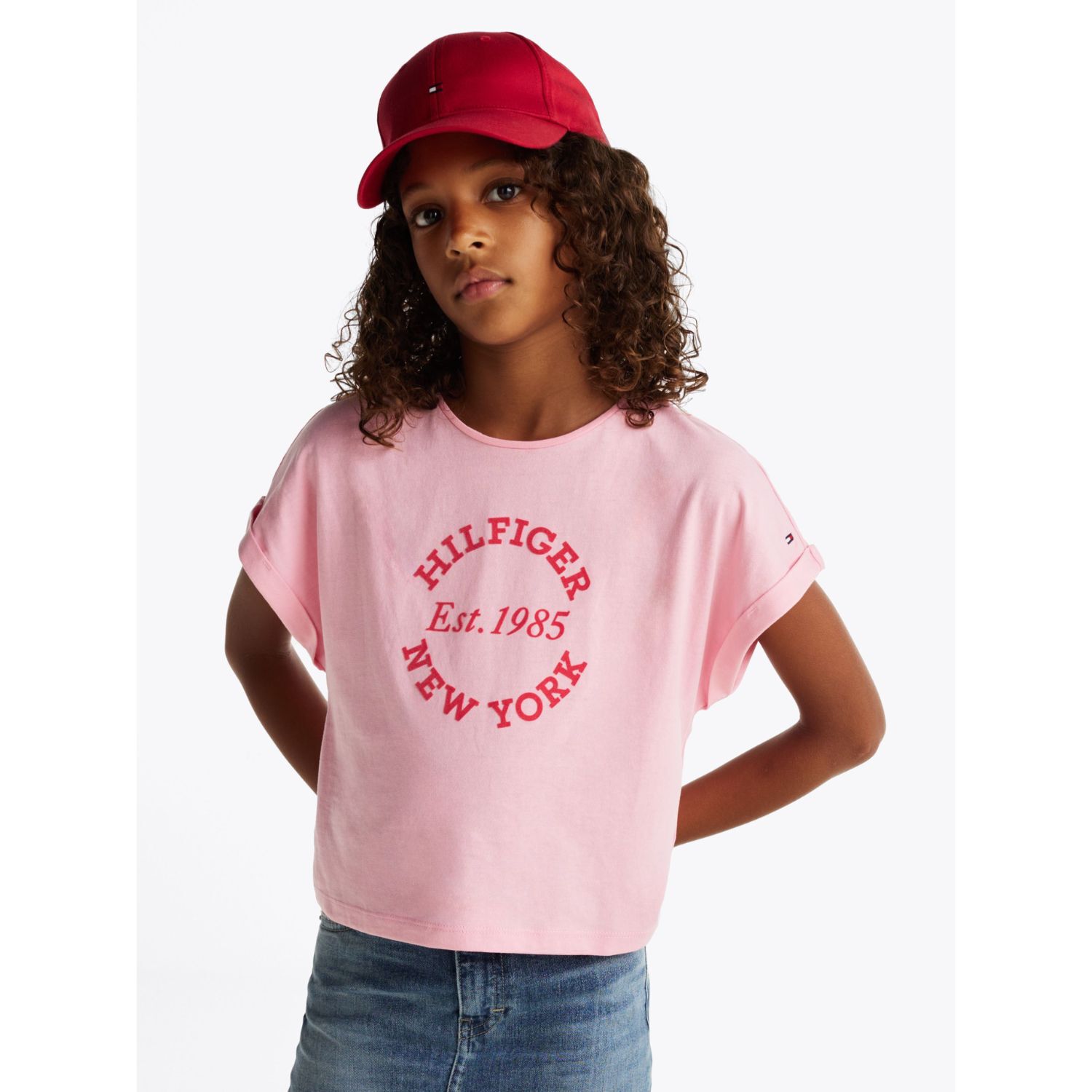 Girls Pink Logo T-Shirt, 1, hi-res image number null