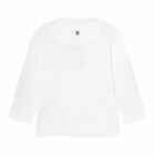 Younger Boys White Long Sleeve Top, 1, hi-res