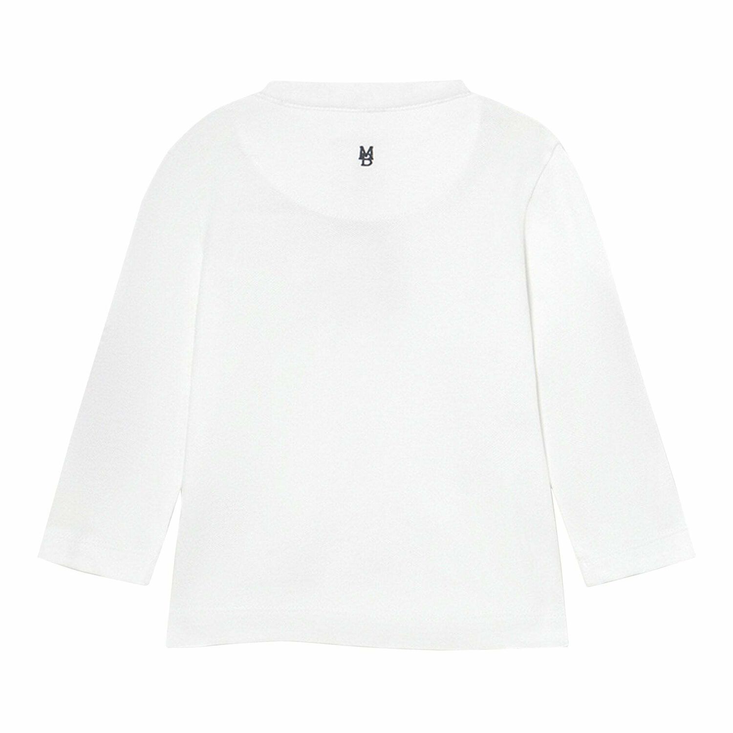 Younger Boys White Long Sleeve Top, 1, hi-res image number null