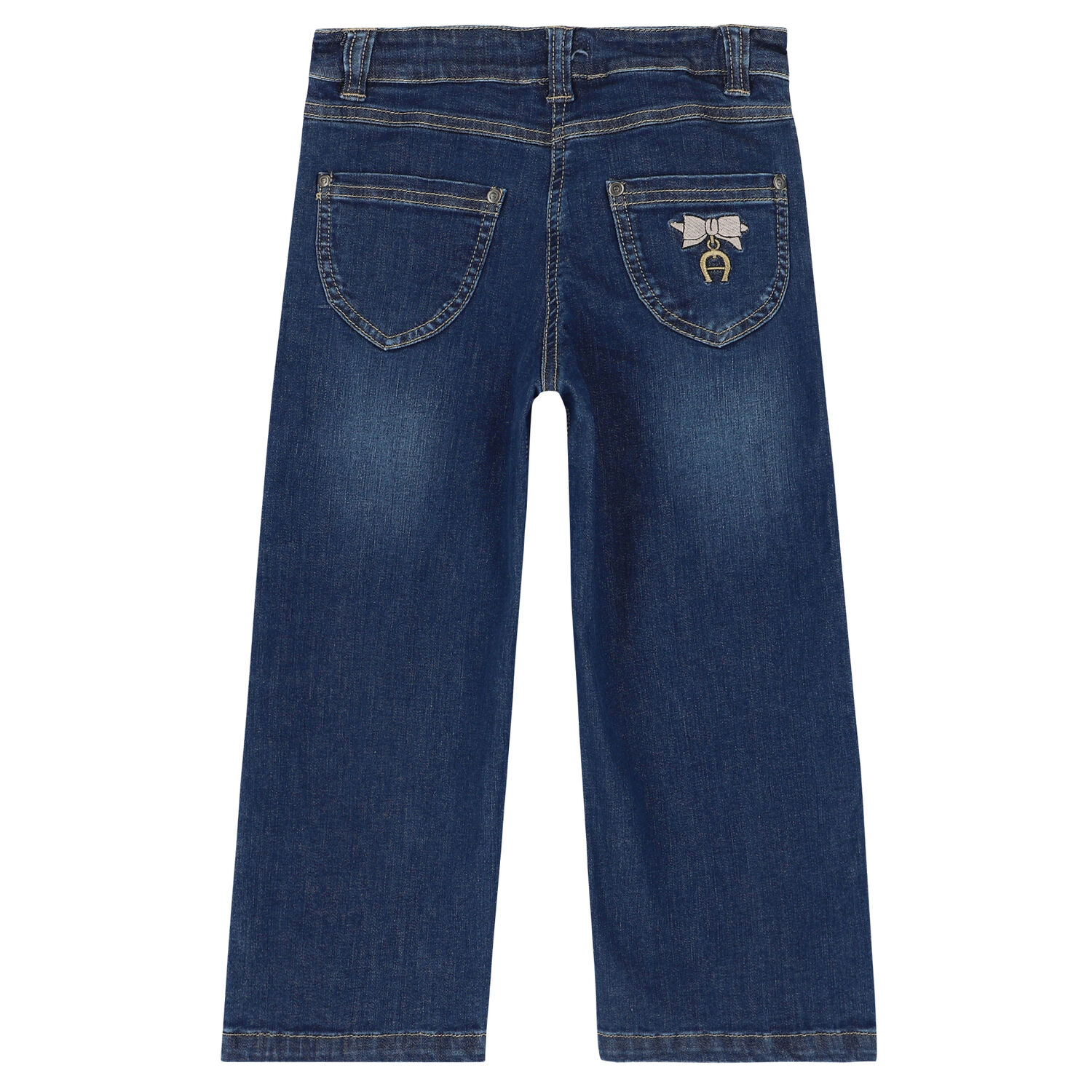 Girls Blue Denim Jeans, 1, hi-res