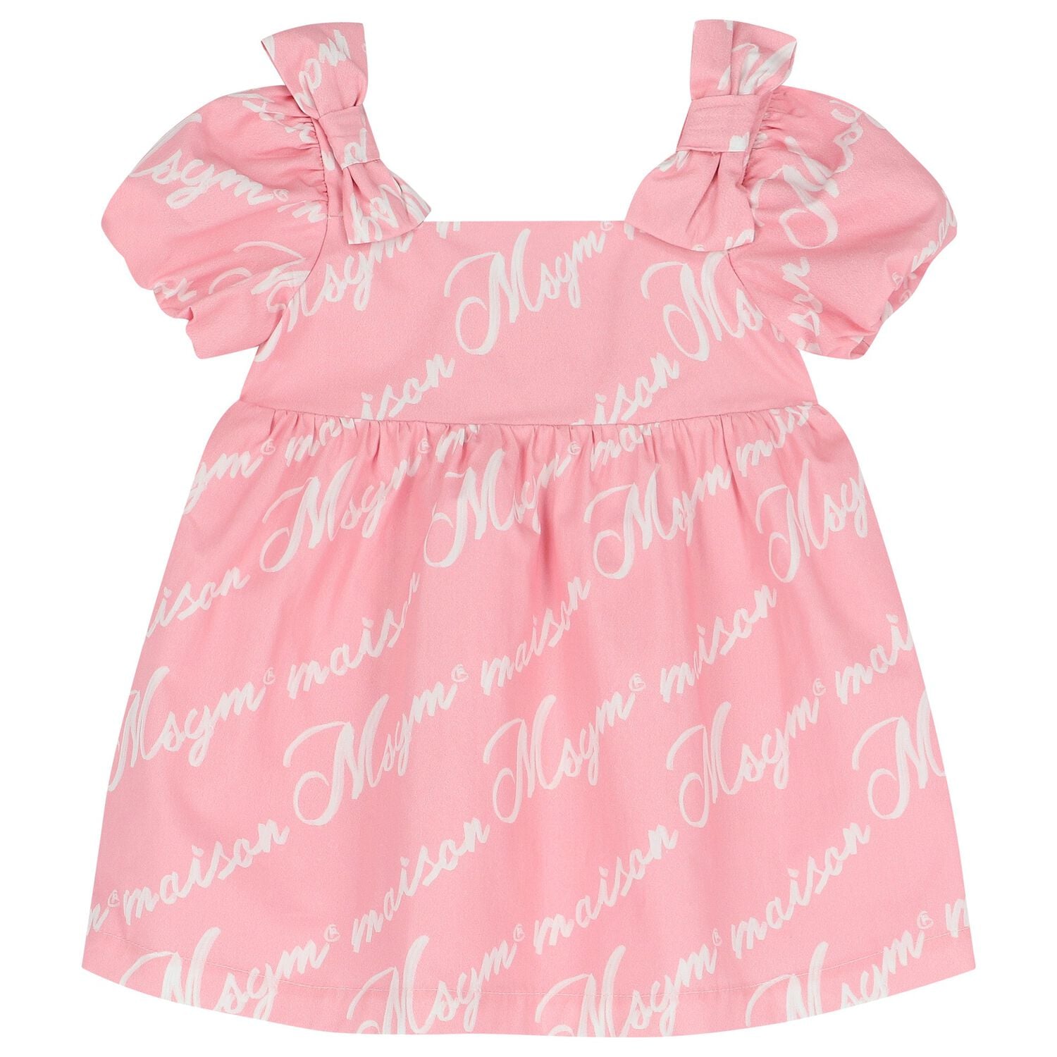 msgm pink dress MSGM Ruffled off-shoulder Puffball Dress | Pink