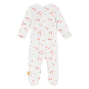 Baby Girls White Cherry Babygrow