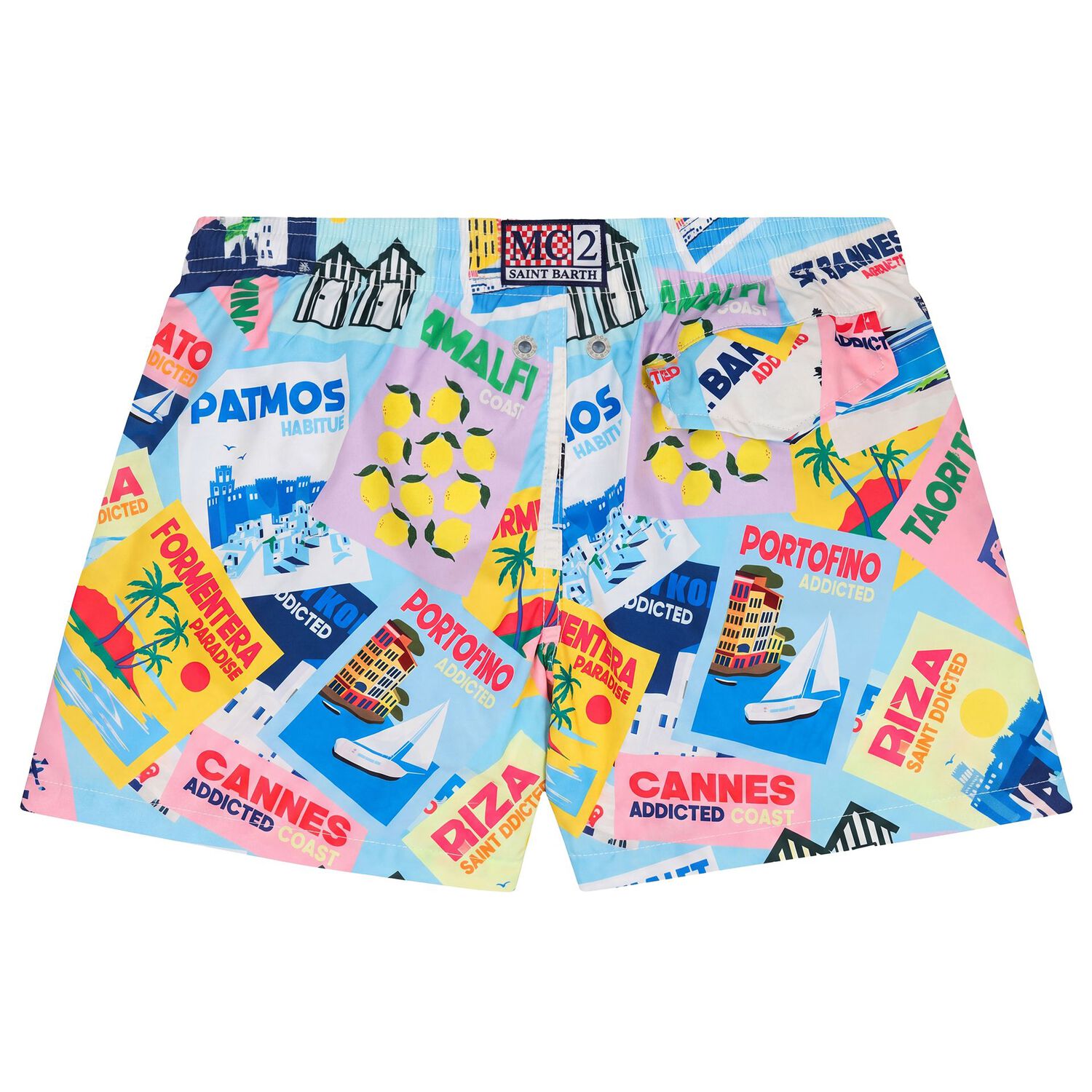 Boys Multi-Coloured Swim Shorts, 1, hi-res