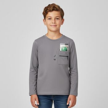 Boys Grey Long Sleeve Top