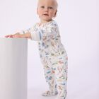 Baby Boys Ivory Safari Animals Babygrow, 1, hi-res