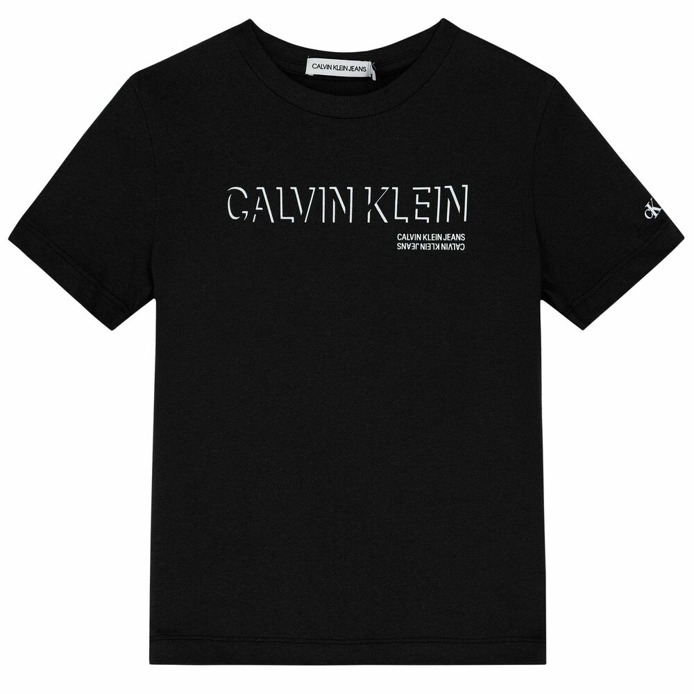 Kiks klinke Udvalg Calvin Klein Boys Black Logo T-Shirt | Junior Couture USA