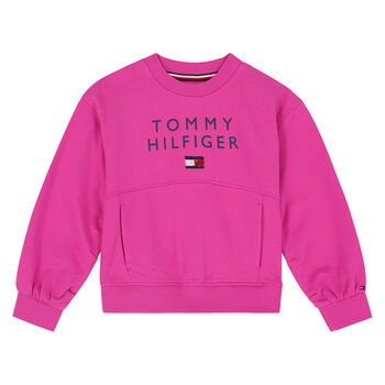 Girls Pink Logo Sweatshirt