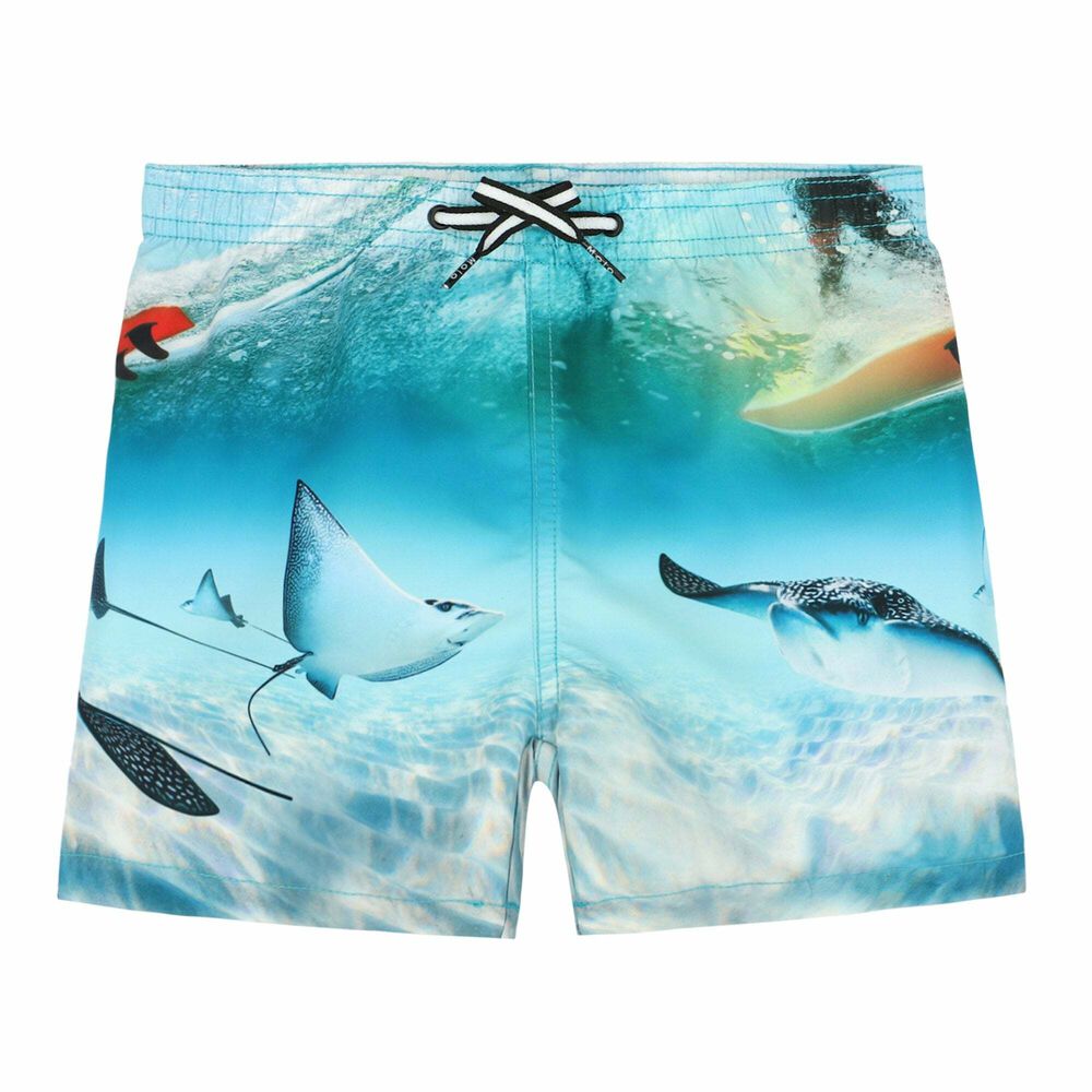 Oost Timor Nominaal Rot MOLO Boys Blue Sting Ray Swim Shorts | Junior Couture USA