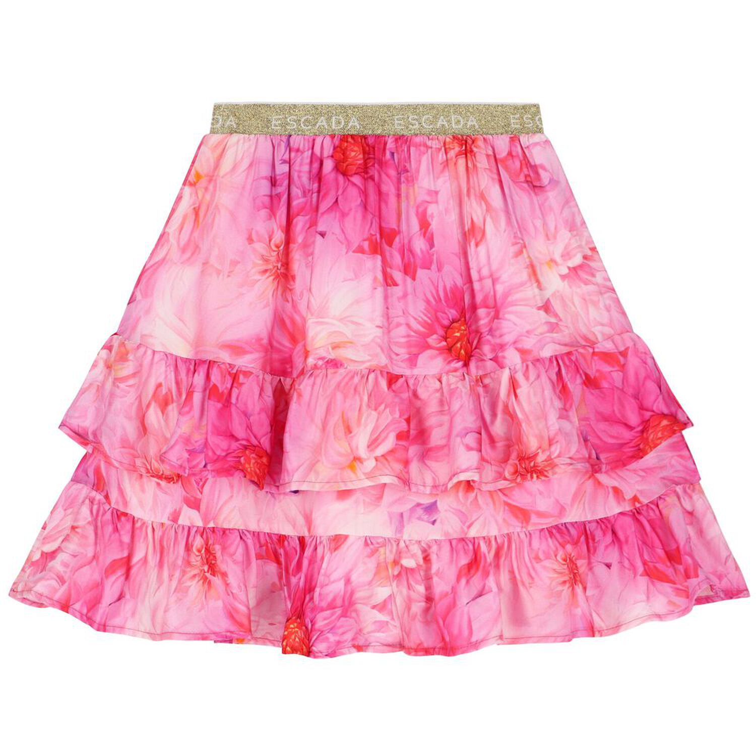 Girls Pink Floral Skirt, 1, hi-res image number null