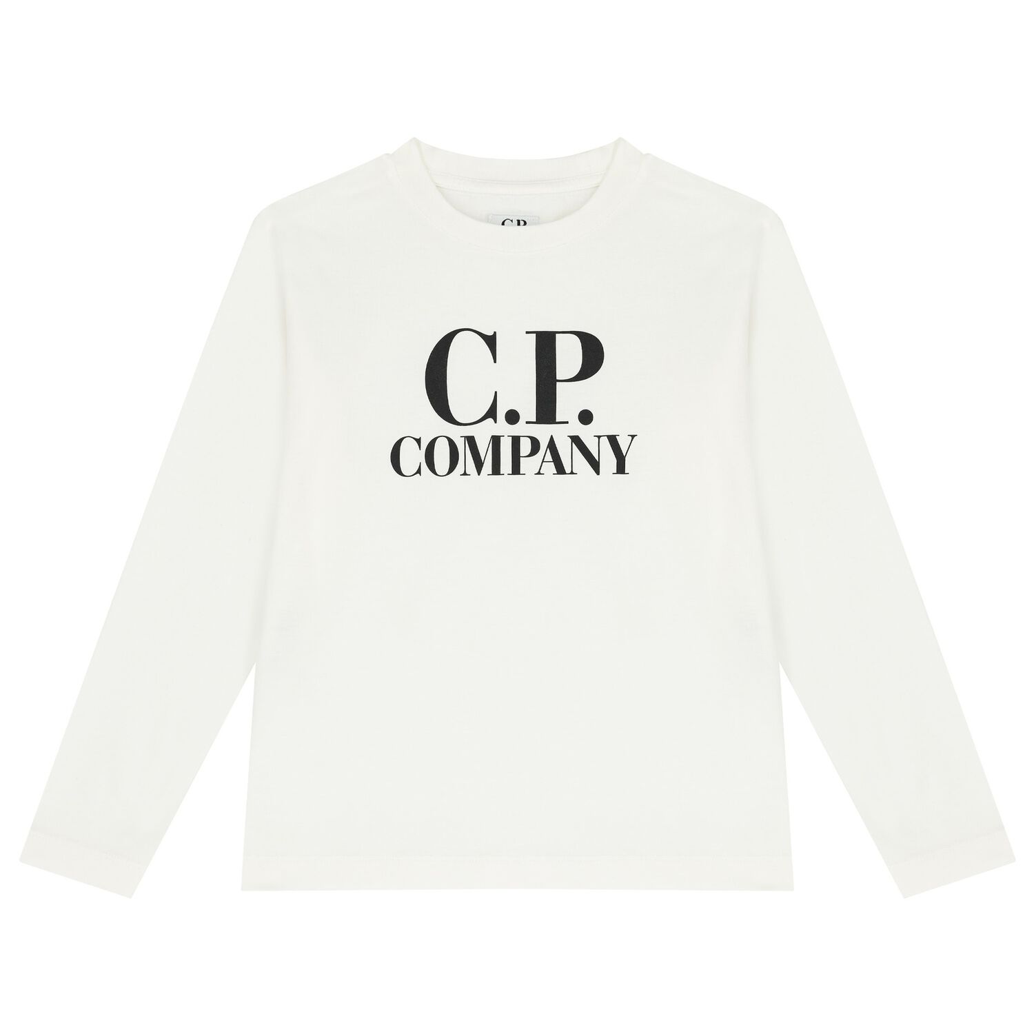 Boys White Logo Long Sleeve Top, 1, hi-res image number null