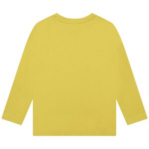 Boys Yellow Logo Long Sleeve Top