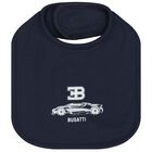 Baby Boys Navy Blue Logo Bib, 1, hi-res